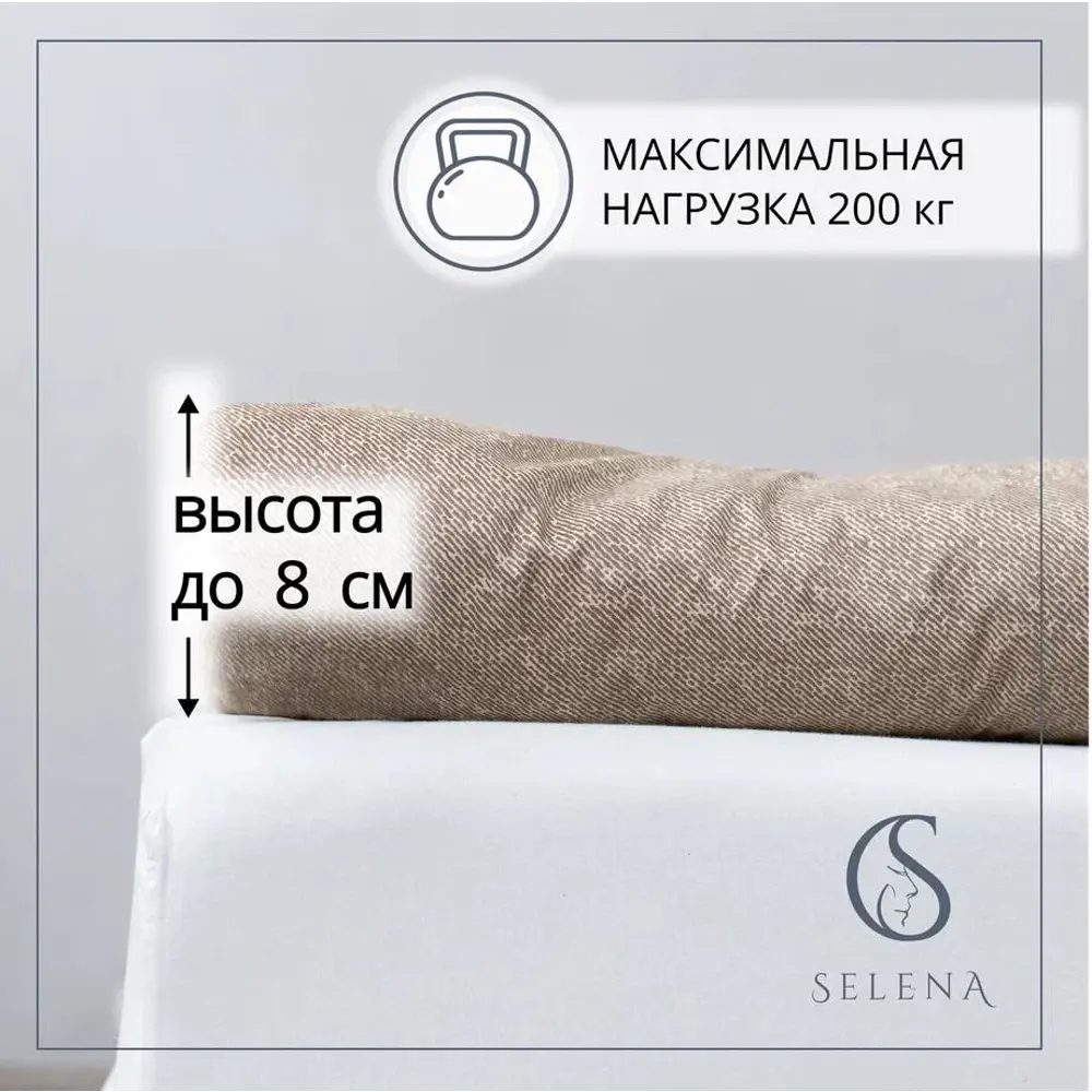 Фото 3 Матрас Selena Маркиза 160x200 см, овечья шерсть, двуспальный