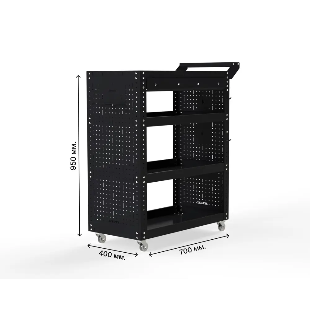 Фото Тележка инструментальная Metalex Тип 2А 118781 900x400x950 мм черная Фото Тележка инструментальная Metalex Тип 2А 118781 900x400x950 мм черная