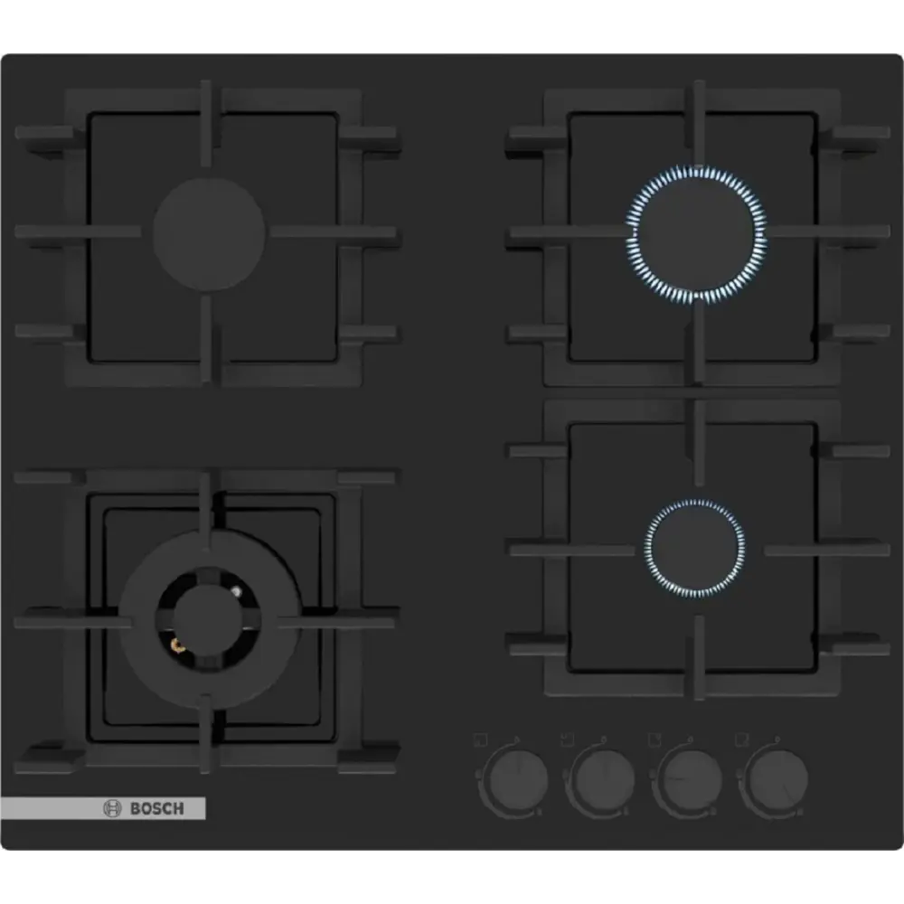 Фото Газовая варочная панель Bosch PNK6B6P40R 58 см 4 конфорки цвет черный