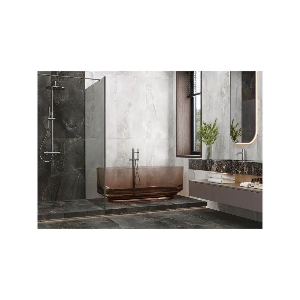 Фото Керамогранит Delacora Infinity D120255L 60x120см цвет серый Фото Керамогранит Delacora Infinity D120255L 60x120см цвет серый