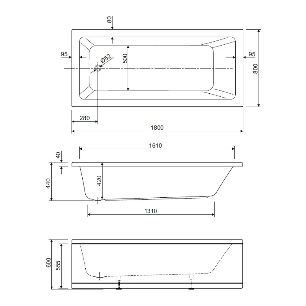 Фото 3 Ванна Cezares Plane Solo Mini 180-80-42-W37 180x80 акриловая Прямоугольная цвет белый Фото 3 Ванна Cezares Plane Solo Mini 180-80-42-W37 180x80 акриловая Прямоугольная цвет белый