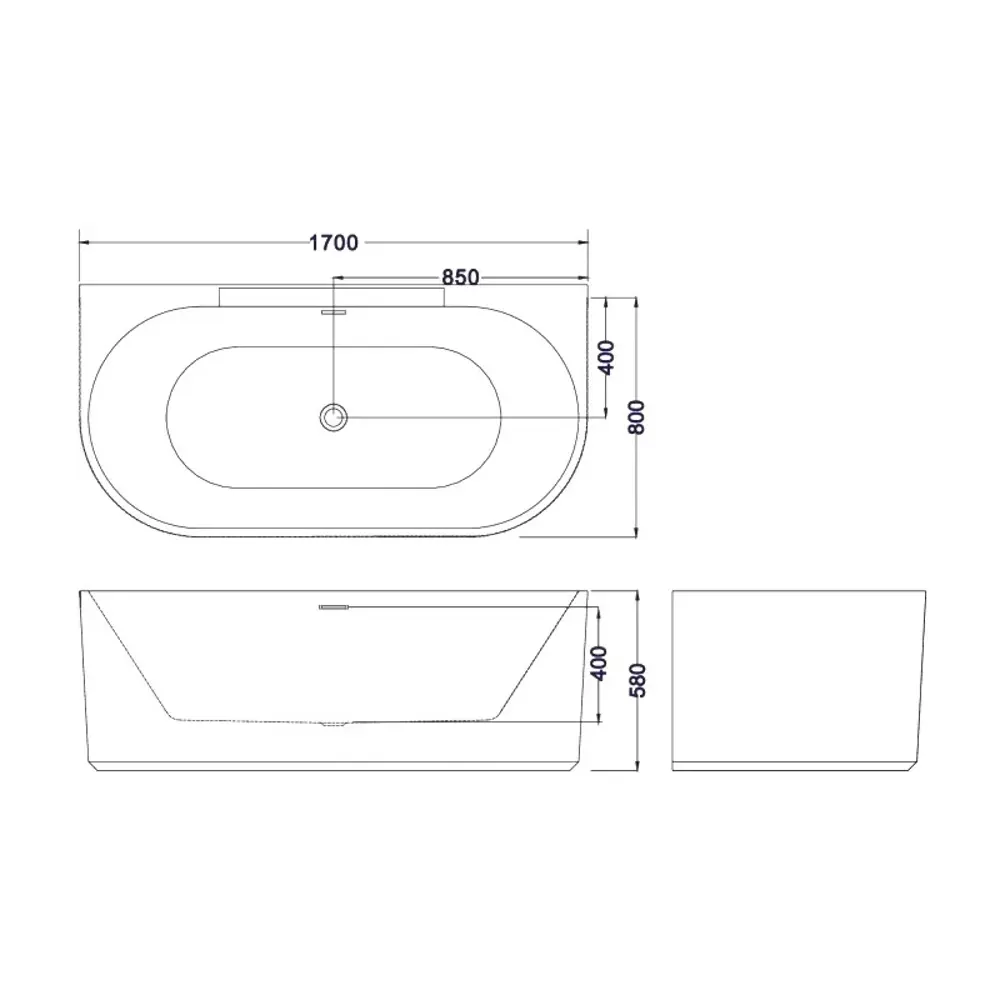 Фото 3 Ванна Esbano Aruba 170x80 акриловая Прямоугольная цвет белый Фото 3 Ванна Esbano Aruba 170x80 акриловая Прямоугольная цвет белый