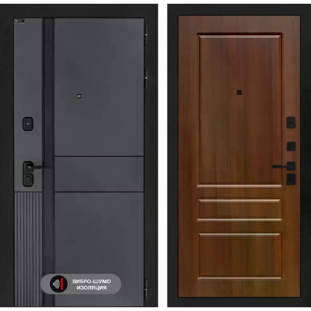 Фото Входная дверь Лабиринт Эволаб П03 правый 205x88см цвет velluto oskuro/орех бренди