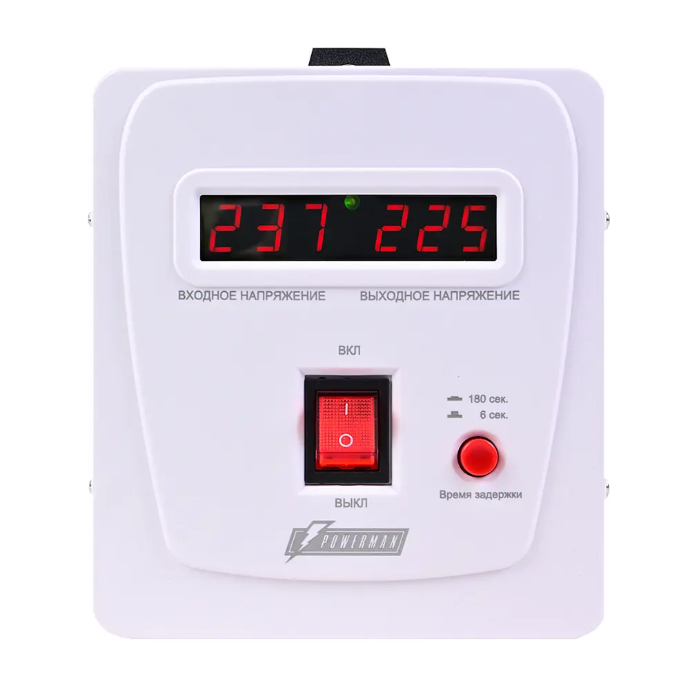 Фото Стабилизатор напряжения Powerman AVS 2000 E однофазный 2000 ВА 130-260В