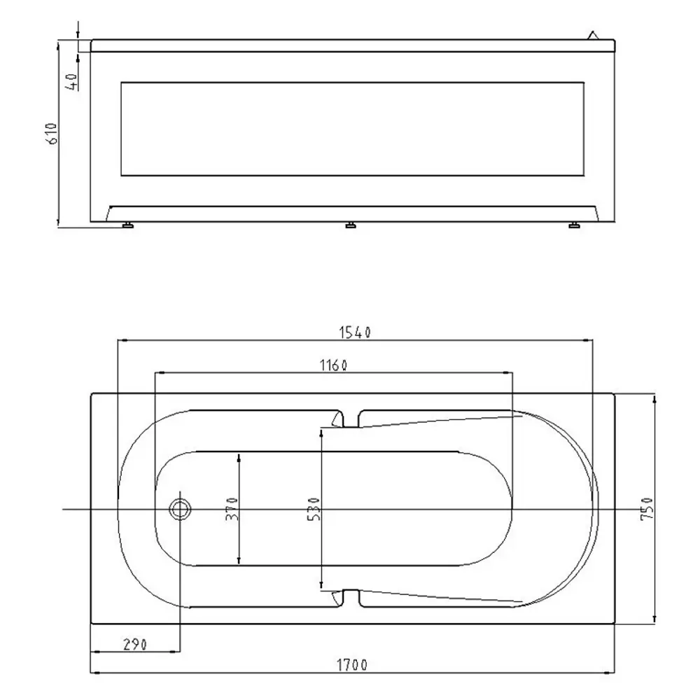 Фото 7 Ванна Aquatek Лея LEY170-0000045 170x75 см акриловая прямоугольная цвет белый Фото 7 Ванна Aquatek Лея LEY170-0000045 170x75 см акриловая прямоугольная цвет белый