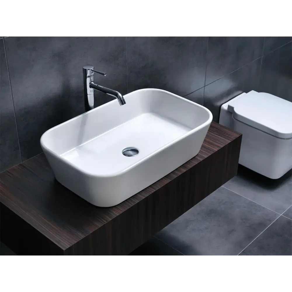 Фото 2 Раковина накладная Bewash albano 36651001 66см цвет белый Фото 2 Раковина накладная Bewash albano 36651001 66см цвет белый