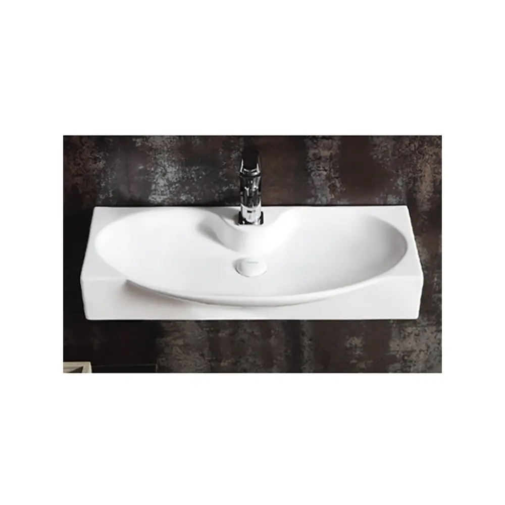 Фото 2 Раковина подвесная Ceramalux n STR4282A 68см цвет белый Фото 2 Раковина подвесная Ceramalux n STR4282A 68см цвет белый