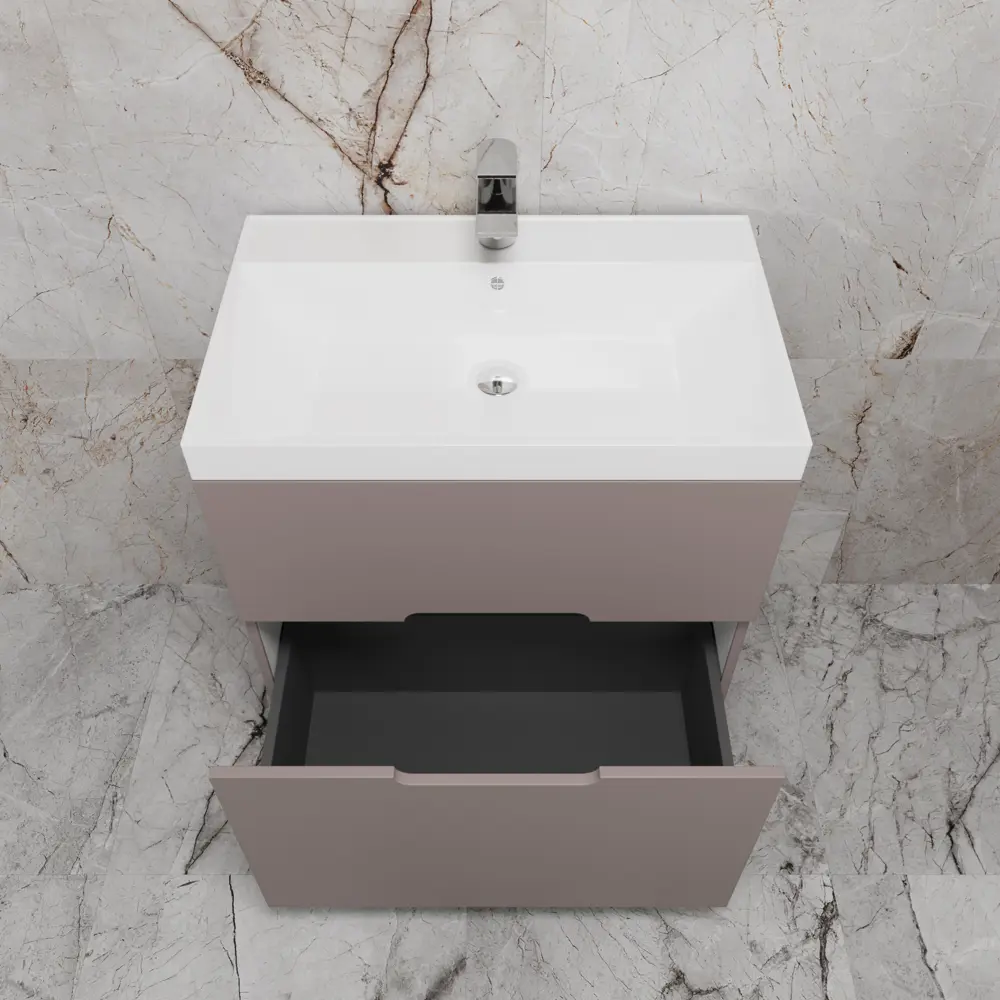 Фото 4 Тумба под раковину напольная Style line ЛС-00002436 70см цвет тауп темный эмаль Фото 4 Тумба под раковину напольная Style line ЛС-00002436 70см цвет тауп темный эмаль