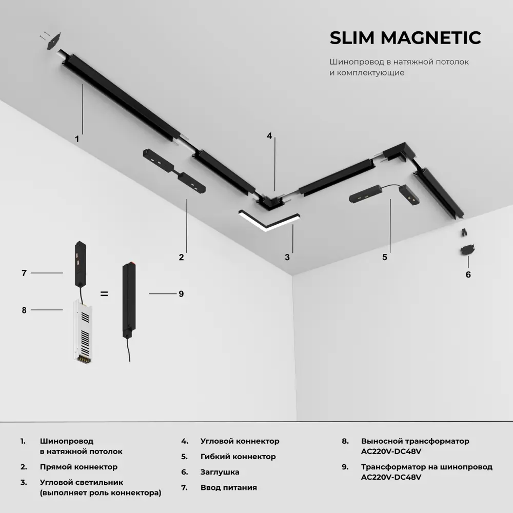 Фото 3 Соединительная планка для шинопровода в натяжной потолок Elektrostandard Slim Magnetic 85222/00 1шт Фото 3 Соединительная планка для шинопровода в натяжной потолок Elektrostandard Slim Magnetic 85222/00 1шт