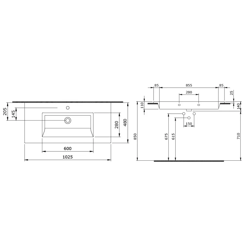 Фото 3 Раковина накладная Bocchi milano 1105-001-0126 102.5см цвет белый