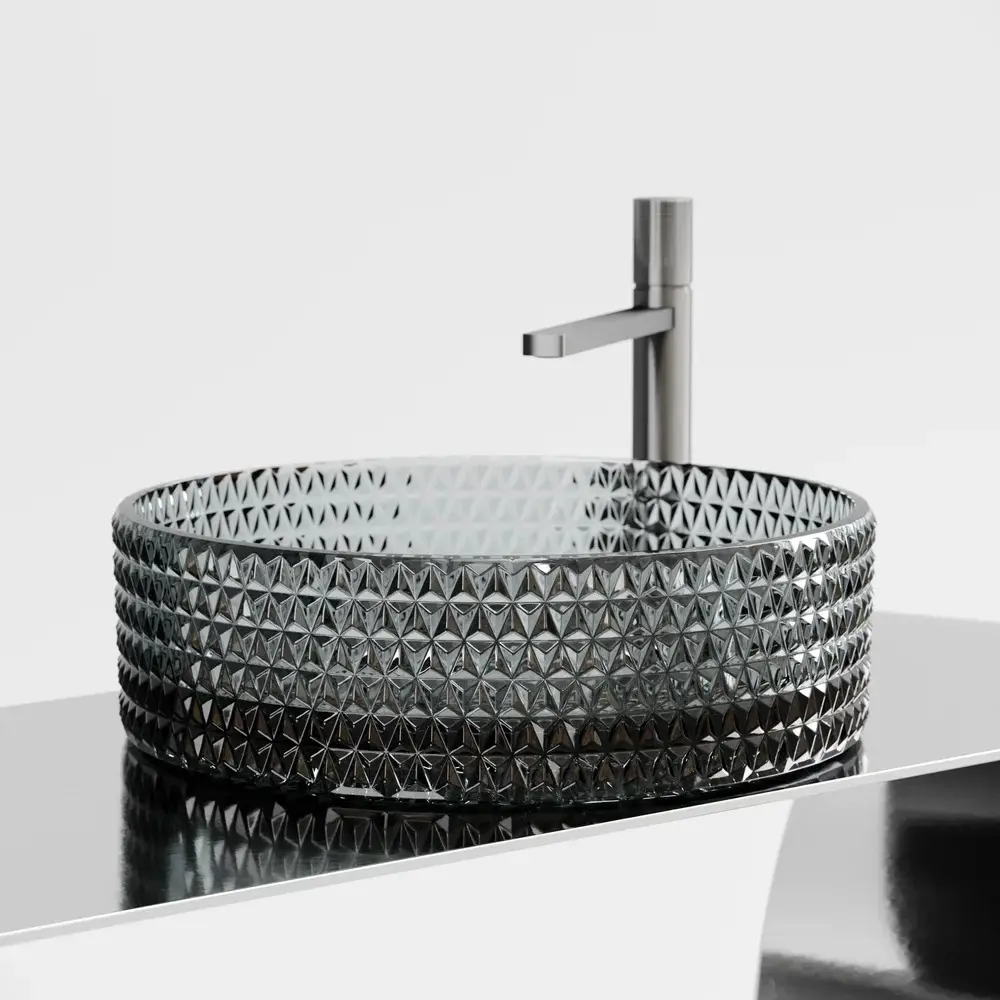 Фото 4 Раковина накладная Ceramicanova Cristal CN6060 36x36 см цвет Прозрачный Фото 4 Раковина накладная Ceramicanova Cristal CN6060 36x36 см цвет Прозрачный