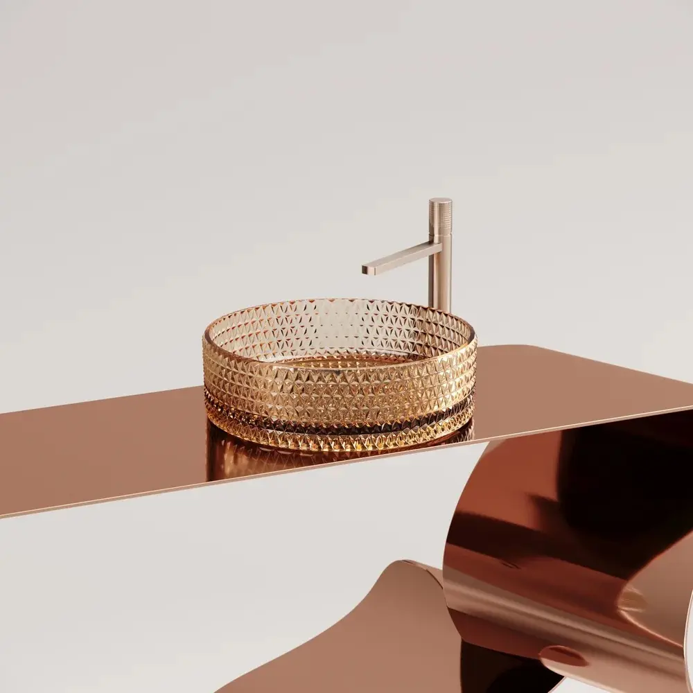 Фото 9 Раковина накладная Ceramicanova Cristal CN6058 36см цвет прозрачный Фото 9 Раковина накладная Ceramicanova Cristal CN6058 36см цвет прозрачный