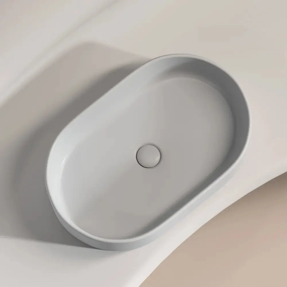 Фото 6 Раковина накладная Ceramicanova Element CN6048MSG 60.80x38.50 см цвет серый