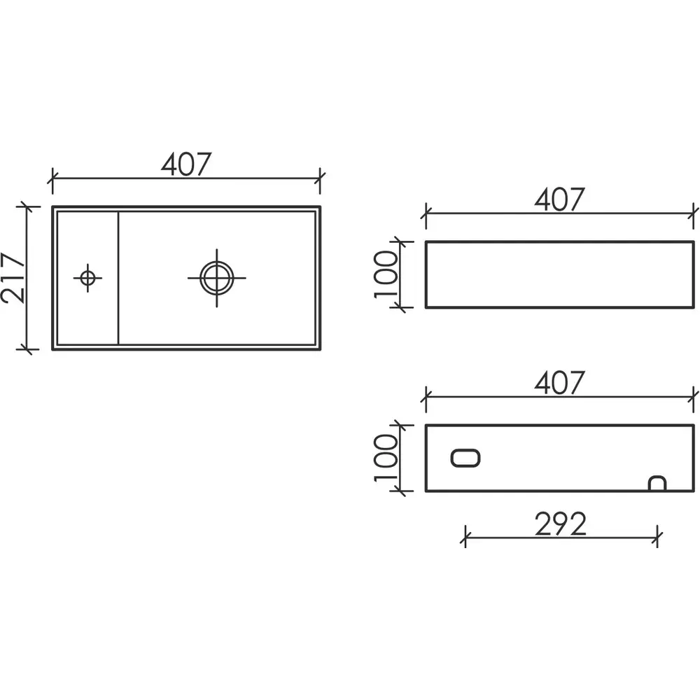 Фото 7 Раковина подвесная Ceramicanova Element CN6051R 40.7см цвет белый