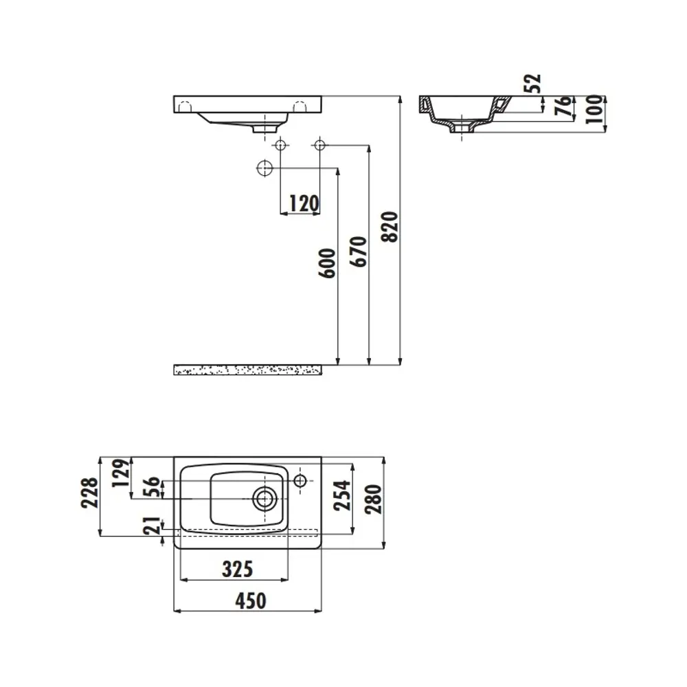 Фото 2 Раковина подвесная Creavit Memory MY045-00CB00E-0000 45x28 см цвет белый
