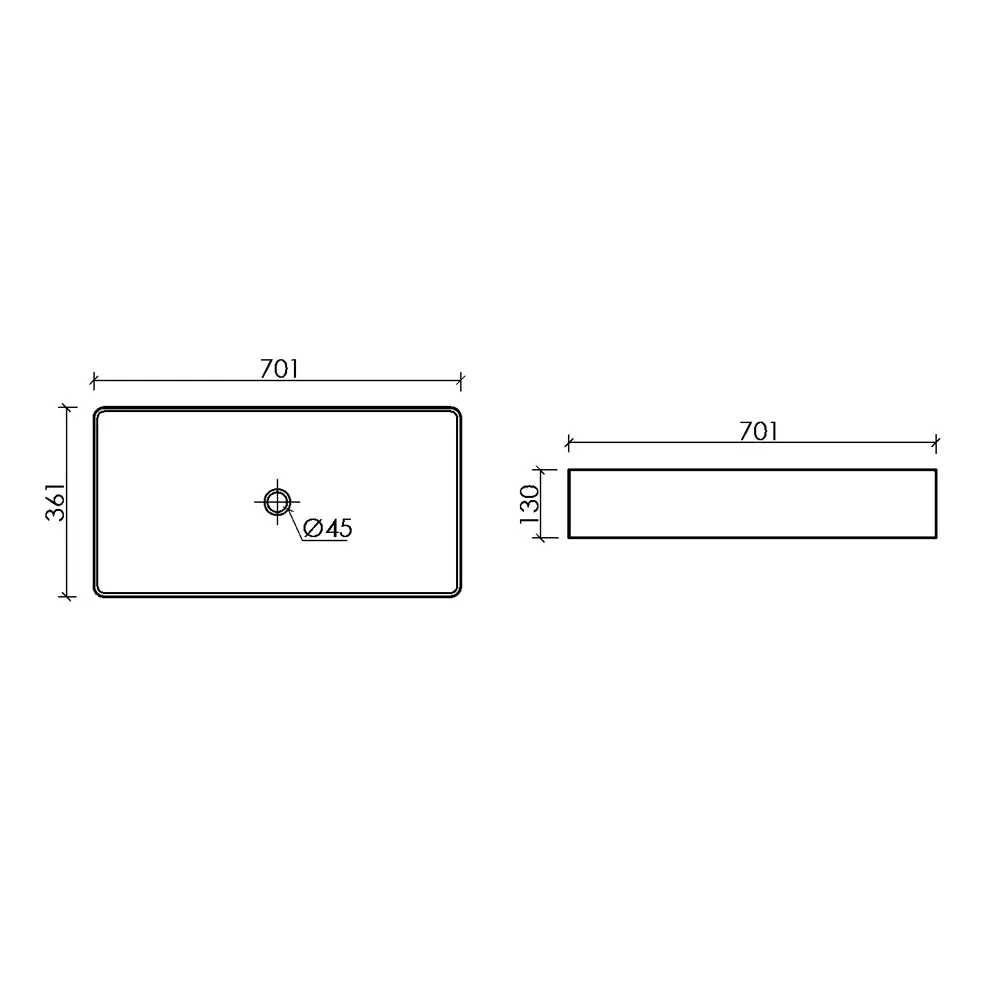 Фото 6 Раковина накладная Ceramica nova element CN6071MB 70.1см цвет черный Фото 6 Раковина накладная Ceramica nova element CN6071MB 70.1см цвет черный