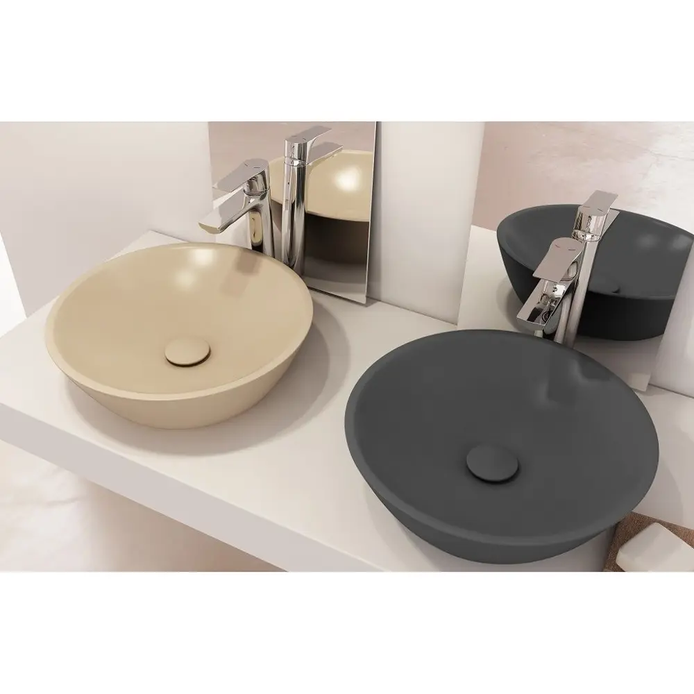 Фото 3 Раковина накладная Isvea sistemay 10SY65045SV-2K 45см цвет бежевый