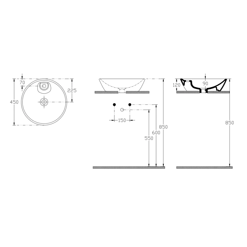 Фото 5 Раковина накладная Isvea sistemay 10SY65045SV-2K 45см цвет бежевый