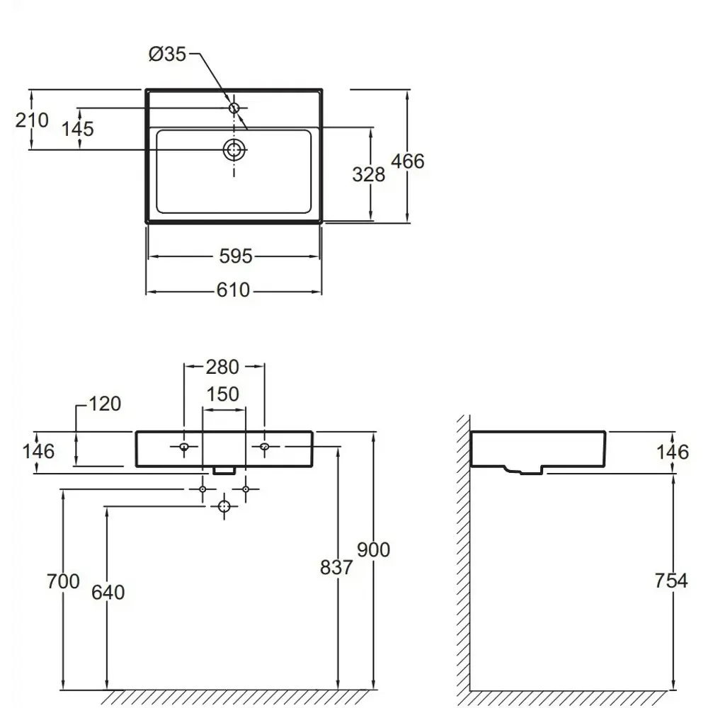 Фото 4 Раковина подвесная Jacob delafon vivienne EXBH112-NGM 61см Фото 4 Раковина подвесная Jacob delafon vivienne EXBH112-NGM 61см