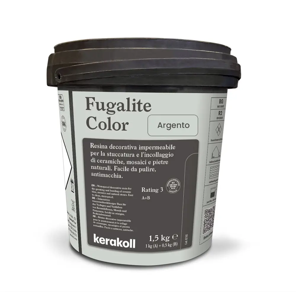 Фото Эпоксидная затирка Fugalite Color Argento 1.5 кг Фото Эпоксидная затирка Fugalite Color Argento 1.5 кг