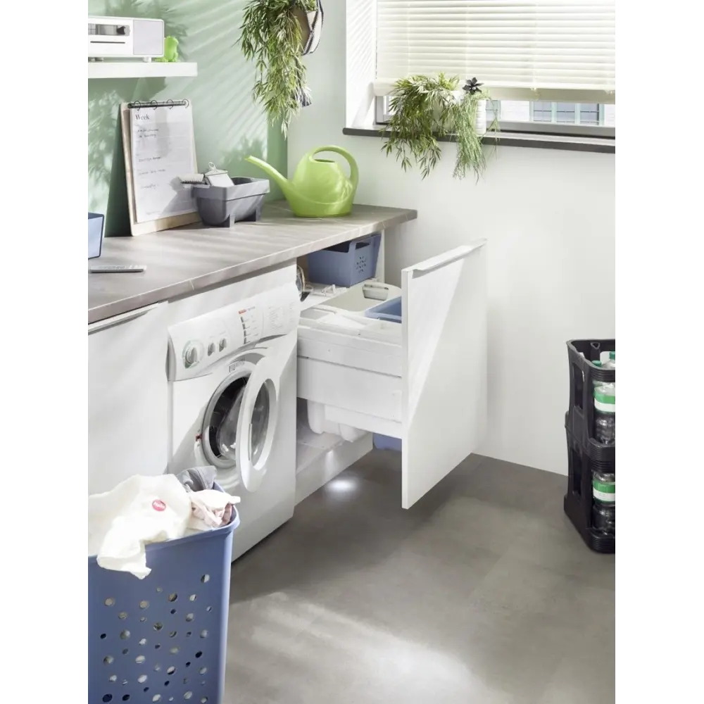 Фото 7 Корзина для хранения белья Hailo Laundry-carrier 2х33 л 41.2x54.5x52.8 см пластик цвет белый