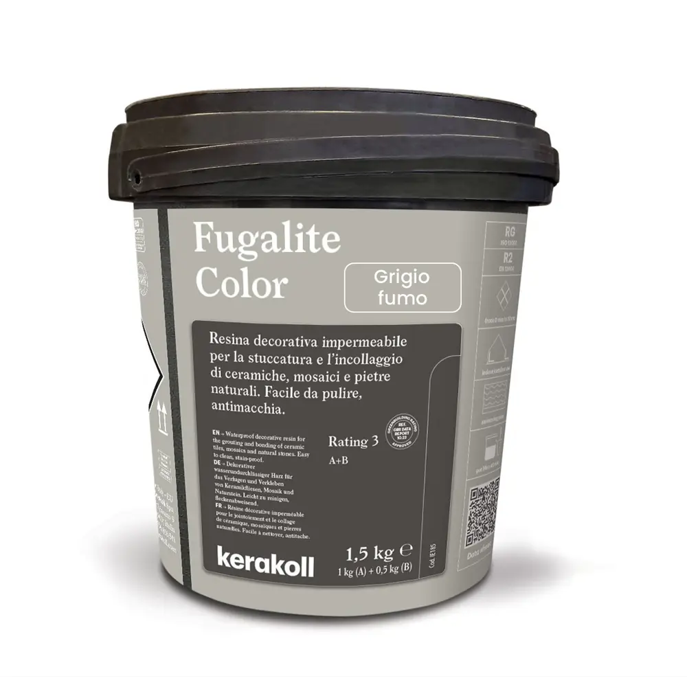 Фото Эпоксидная затирка Fugalite Color Grigio Fumo 1.5 кг Фото Эпоксидная затирка Fugalite Color Grigio Fumo 1.5 кг