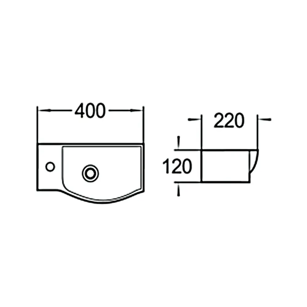 Фото 2 Раковина подвесная Santiline sl-2011r SL-2011R 40см цвет белый Фото 2 Раковина подвесная Santiline sl-2011r SL-2011R 40см цвет белый