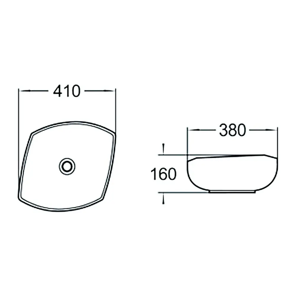 Фото 2 Раковина накладная Santiline SL-1026 41см цвет белый
