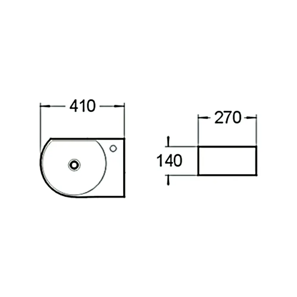 Фото 2 Раковина подвесная Santiline SL-2015L 41см цвет белый