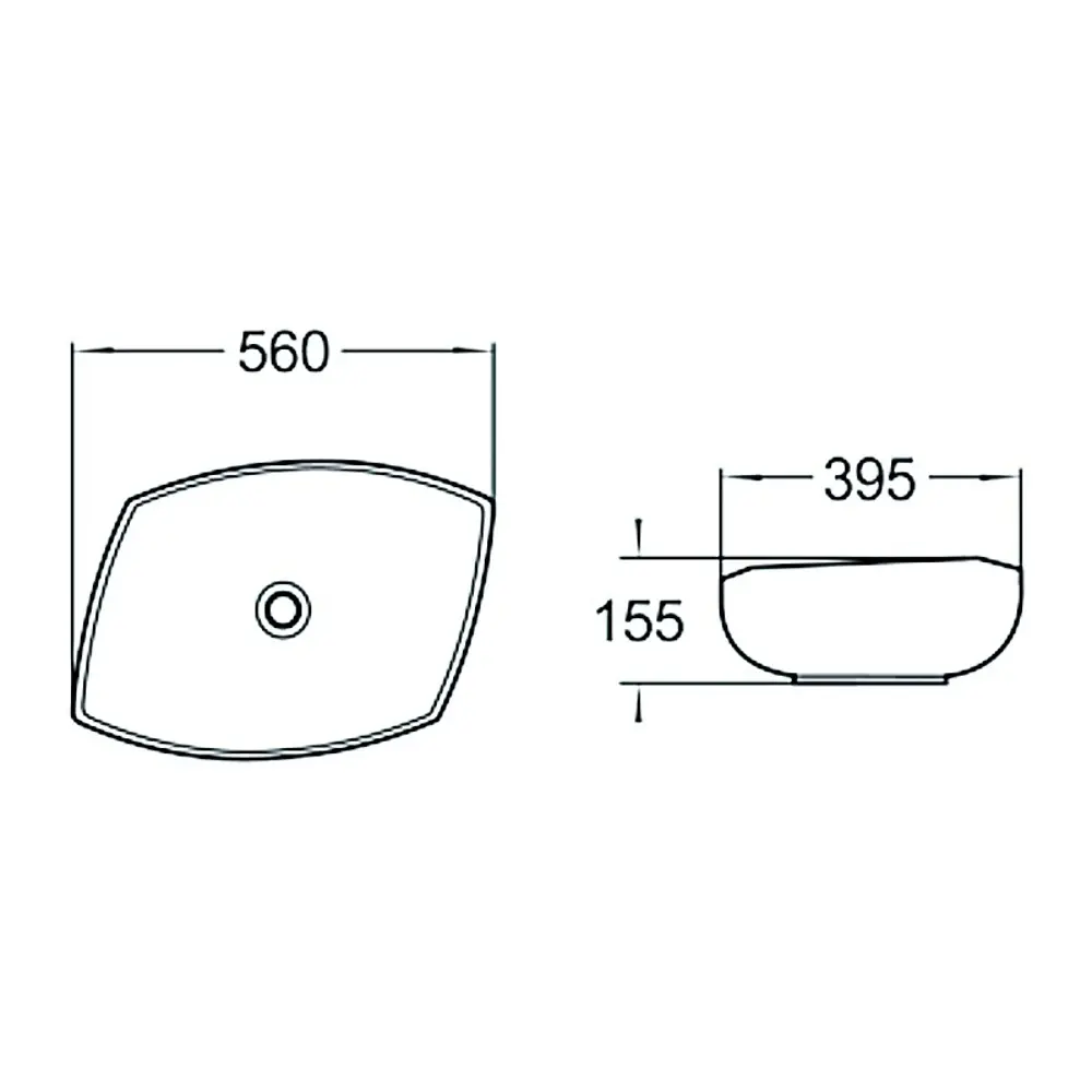 Фото 2 Раковина накладная Santiline sl-1027 SL-1027 56см цвет белый Фото 2 Раковина накладная Santiline sl-1027 SL-1027 56см цвет белый