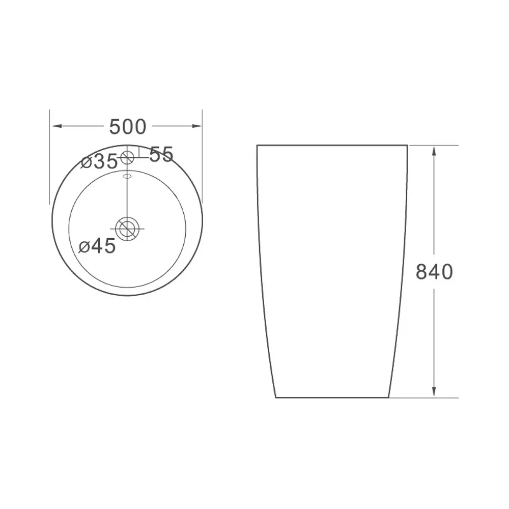 Фото 2 Раковина Santiline sl-4004c 50см цвет серый Фото 2 Раковина Santiline sl-4004c 50см цвет серый