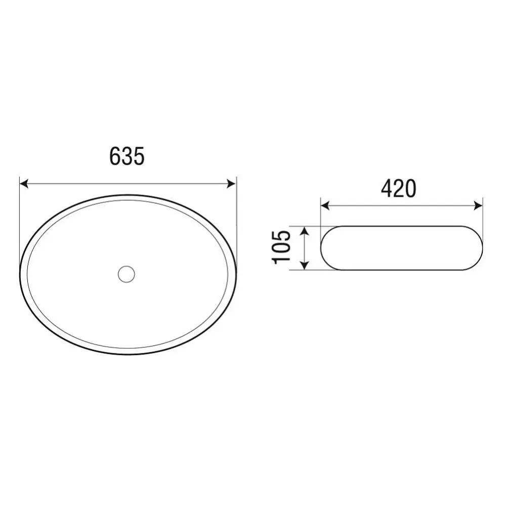 Фото 3 Раковина накладная Weltwasser elbach 10000003869 63.5см цвет белый