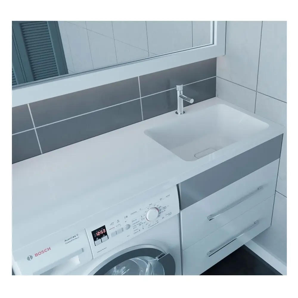 Фото 4 Раковина подвесная Stella polar kamilla 4627173210034 110см цвет белый