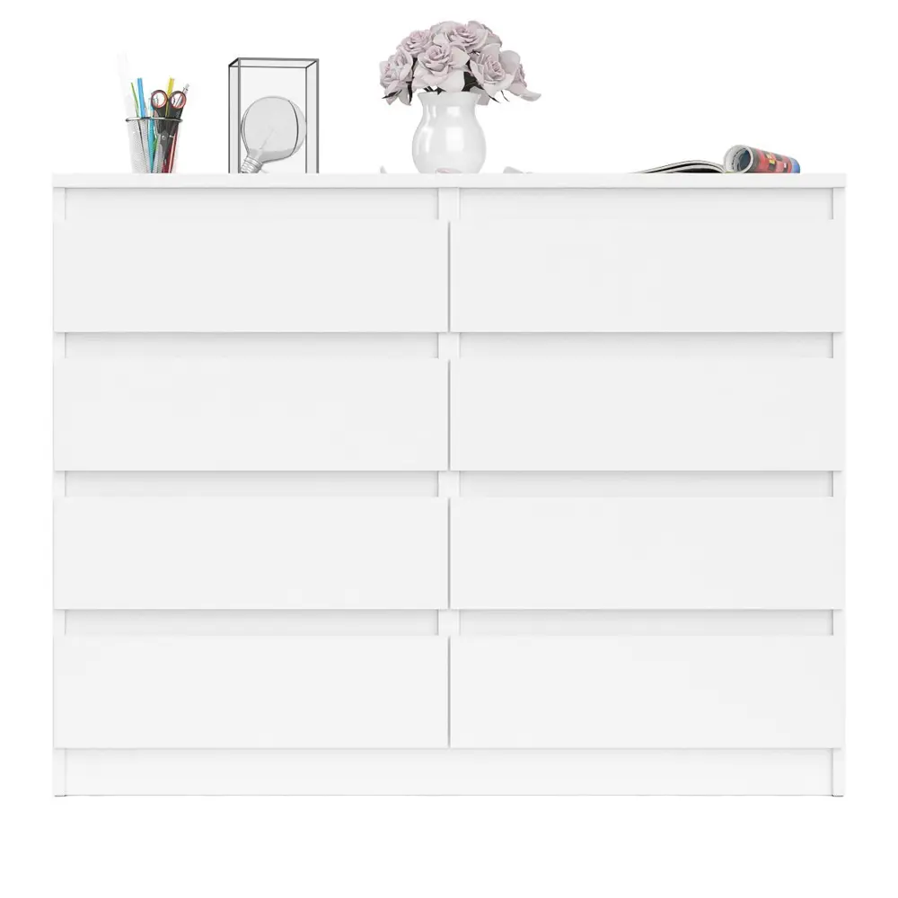 Фото 6 Комод СВК Мори МК1200.8 8 ящиков 120х41х94 см ЛДСП цвет белый Фото 6 Комод СВК Мори МК1200.8 8 ящиков 120х41х94 см ЛДСП цвет белый