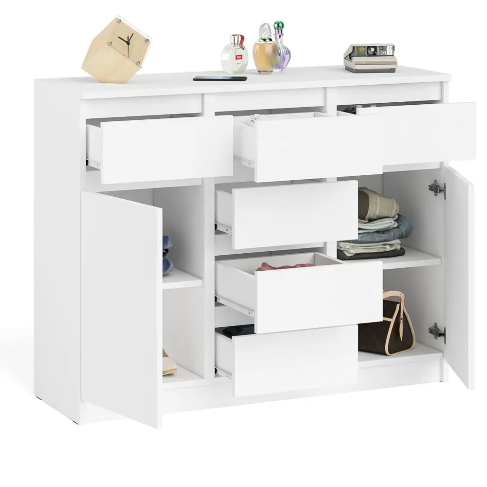 Фото 2 Комод СВК Мори МК1200.4 6 ящиков 120х41х94 см ЛДСП цвет белый Фото 2 Комод СВК Мори МК1200.4 6 ящиков 120х41х94 см ЛДСП цвет белый