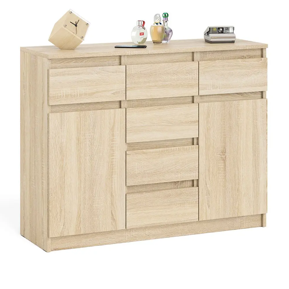 Фото Комод СВК Мори МК1200.4 6 ящиков 120х41х94 см ЛДСП цвет дуб сонома