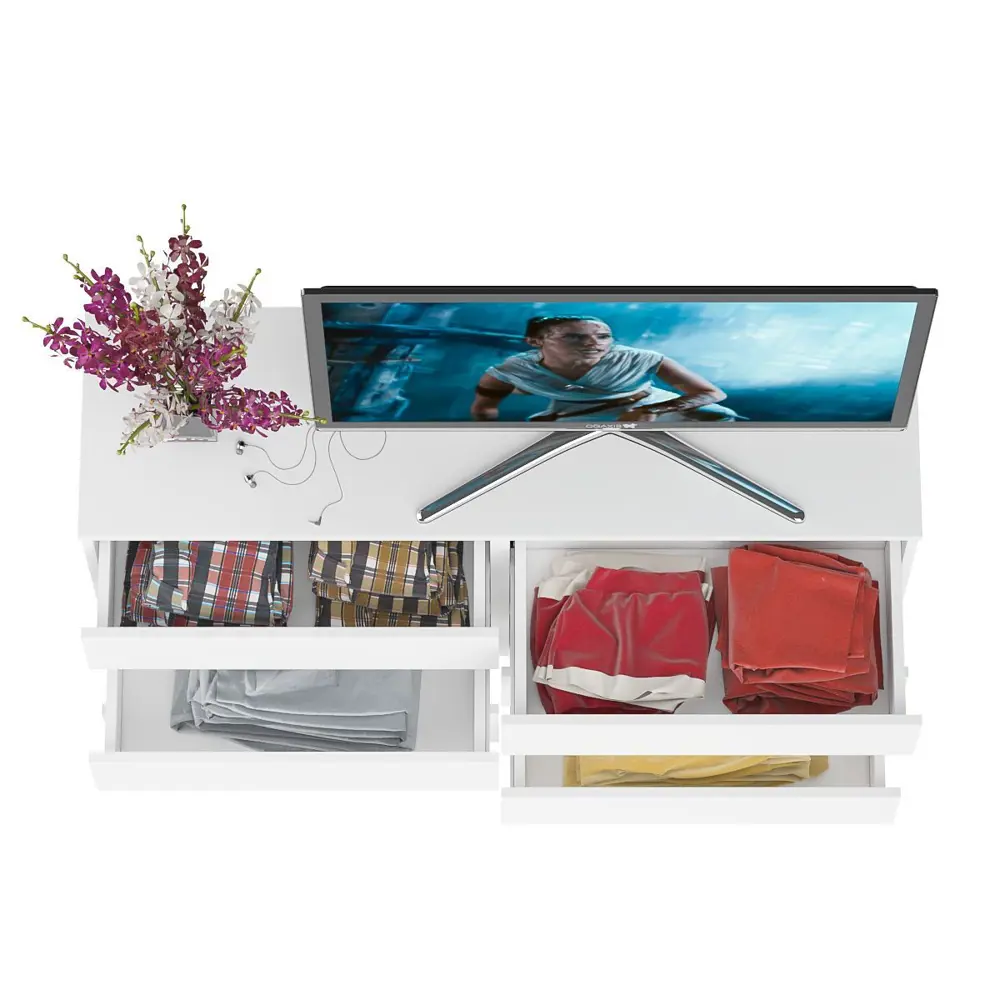 Фото 5 Комод СВК Мори МК1380 6 ящиков 138х41х73 см ЛДСП цвет белый Фото 5 Комод СВК Мори МК1380 6 ящиков 138х41х73 см ЛДСП цвет белый