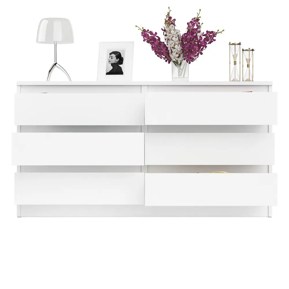 Фото 11 Комод СВК Мори МК1380 6 ящиков 138х41х73 см ЛДСП цвет белый Фото 11 Комод СВК Мори МК1380 6 ящиков 138х41х73 см ЛДСП цвет белый