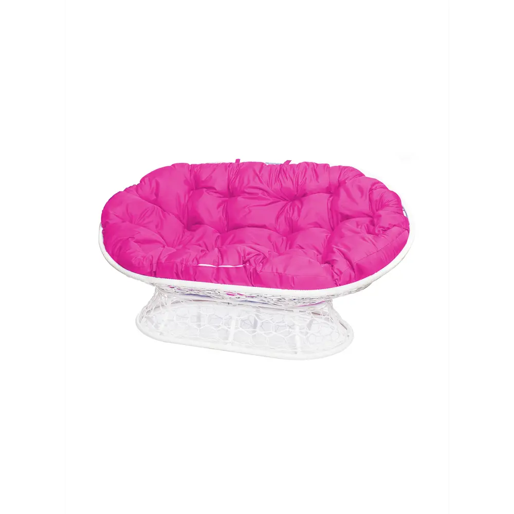 Фото Садовый диван с подушкой M-group 12110108 Мамасан 164 см x 104 см x 75 см сталь белый Фото Садовый диван с подушкой M-group 12110108 Мамасан 164 см x 104 см x 75 см сталь белый