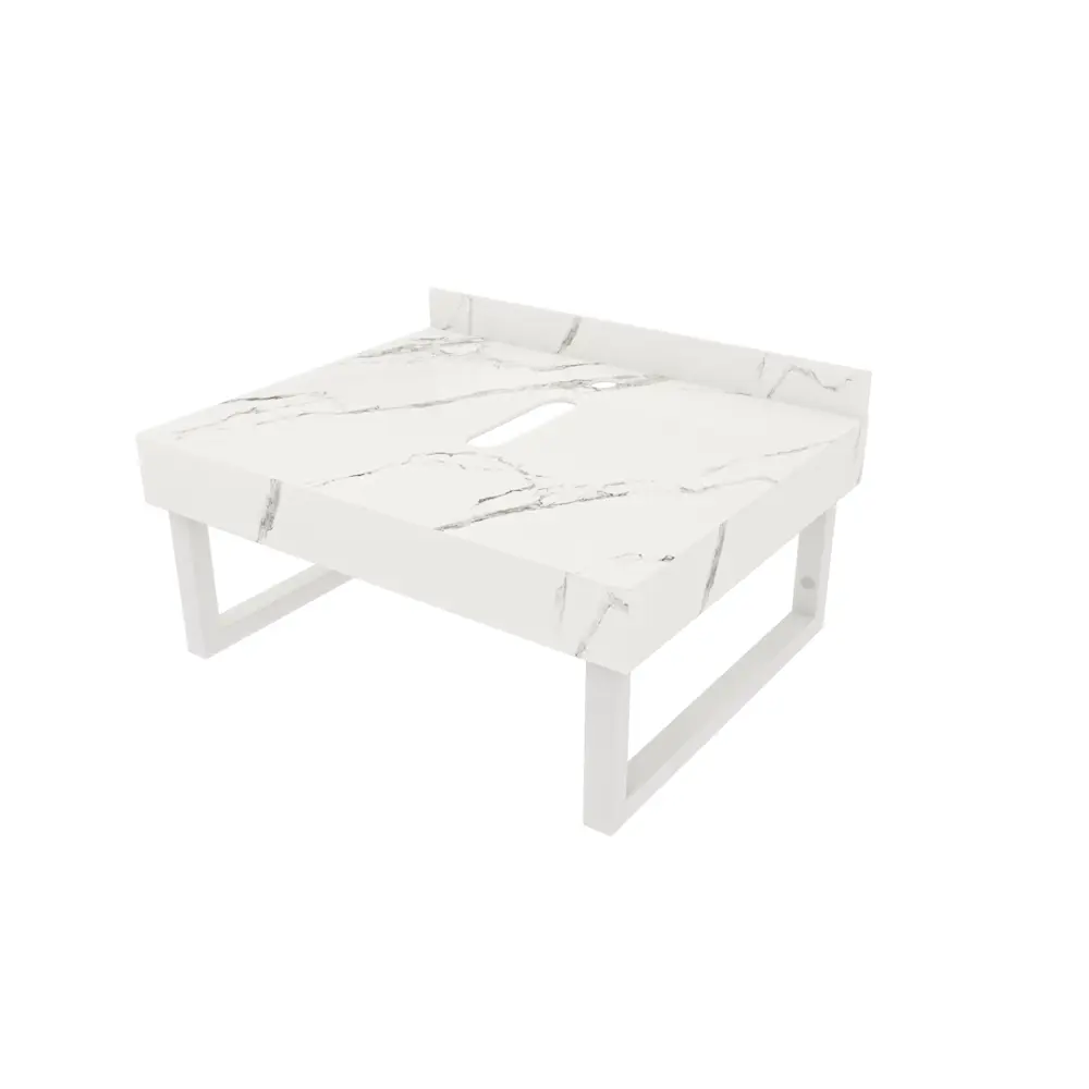 Фото 4 Столешница в ванную Teymi F15426 60x50см Керамогранит цвет белый