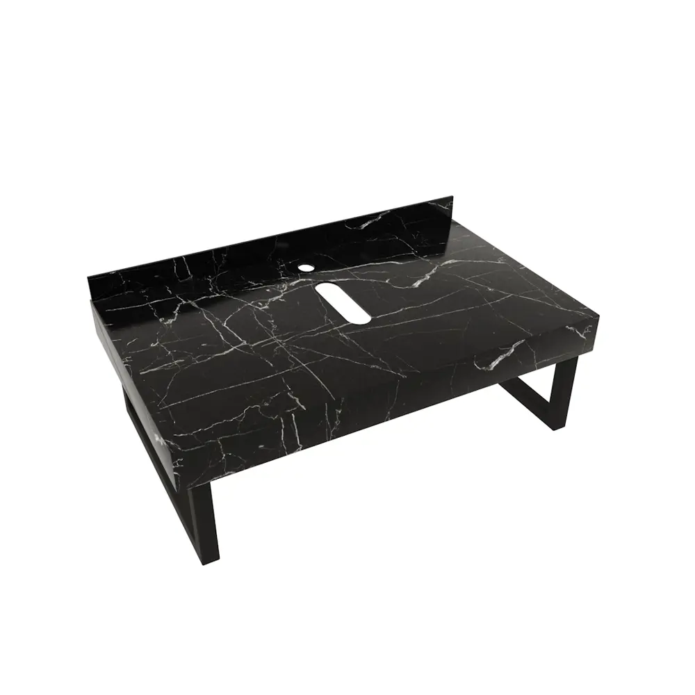 Фото 5 Столешница в ванную Teymi F15443 80x50см Керамогранит цвет черный Фото 5 Столешница в ванную Teymi F15443 80x50см Керамогранит цвет черный