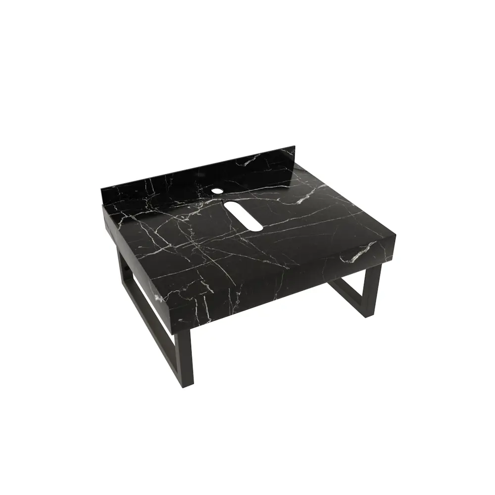 Фото 5 Столешница в ванную Teymi F15501 60x50см Керамогранит цвет черный