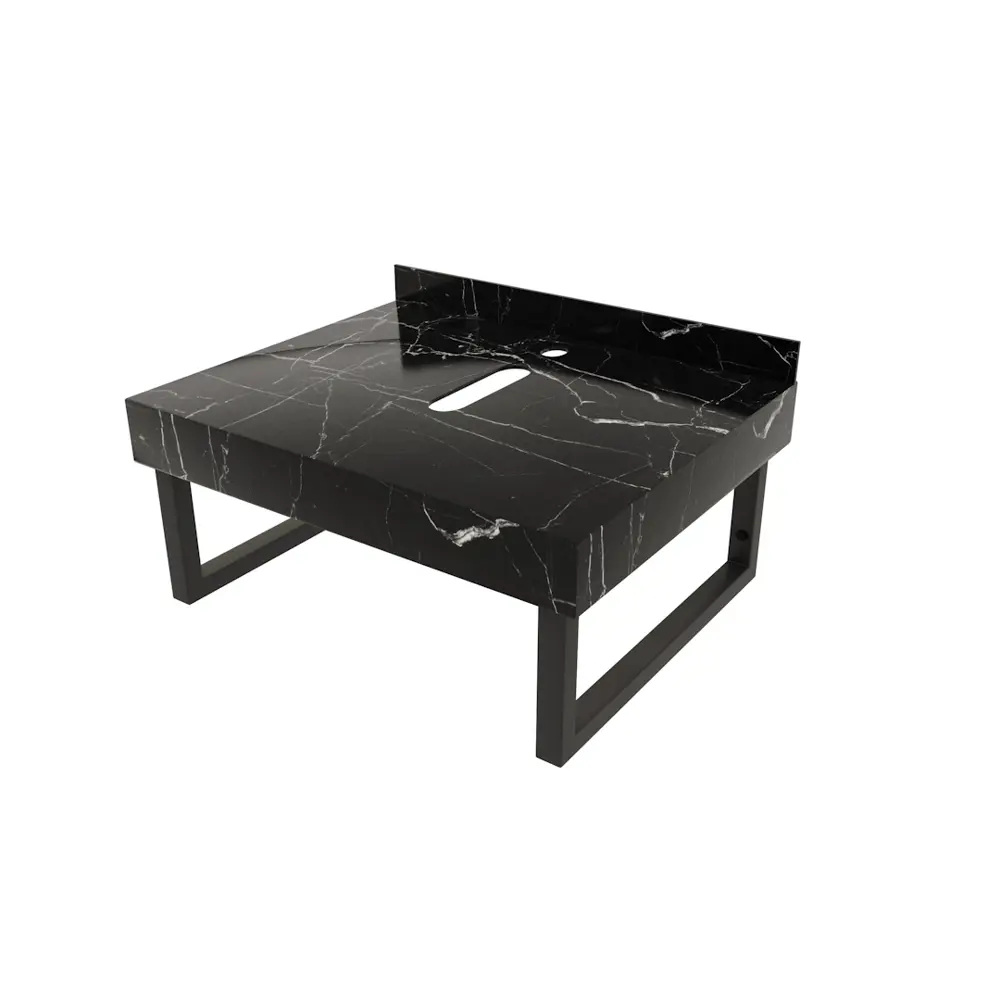 Фото 4 Столешница в ванную Teymi F15501 60x50см Керамогранит цвет черный