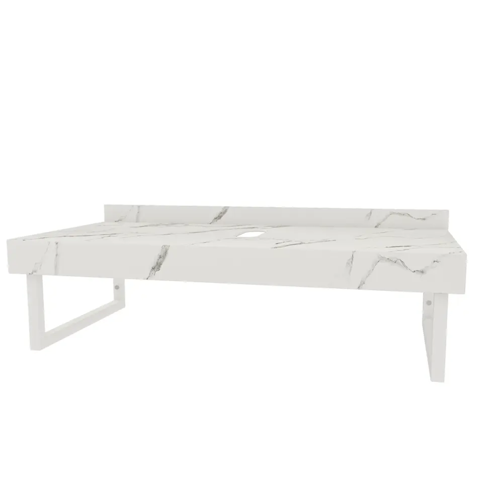 Фото 6 Столешница в ванную Teymi F15530 100x50см Керамогранит цвет белый Фото 6 Столешница в ванную Teymi F15530 100x50см Керамогранит цвет белый