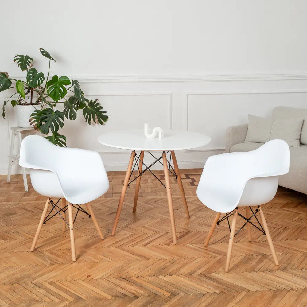 Фото 2 Комплект кухонных стульев 2 шт Derstuhl 330 wood 43x82x60 см полипропилен цвет белый Фото 2 Комплект кухонных стульев 2 шт Derstuhl 330 wood 43x82x60 см полипропилен цвет белый