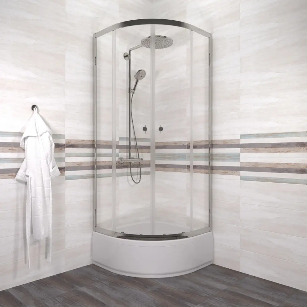 Фото 8 Душевой уголок Belgranio Cellini Cellini квадрат с поддоном 80x80см профиль хромированный эффект стекла прозрачный