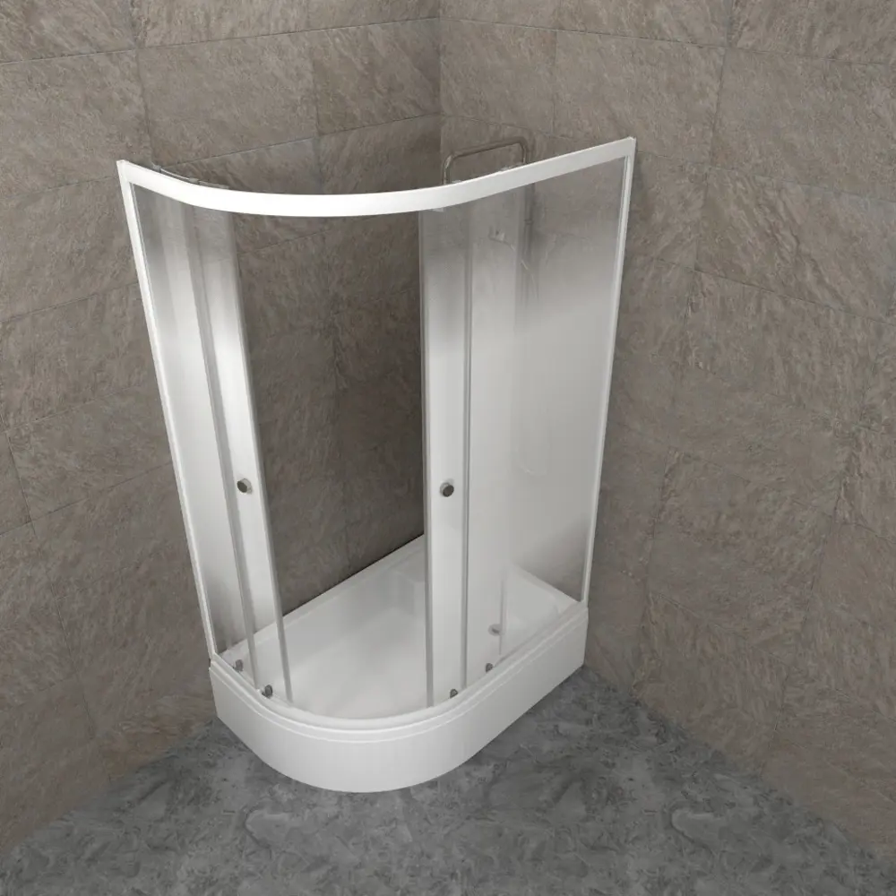 Фото 8 Душевой уголок Belgranio Bianca light BL0000068952 d-образный с поддоном 80х80см профиль белый эффект стекла матовый Фото 8 Душевой уголок Belgranio Bianca light BL0000068952 d-образный с поддоном 80х80см профиль белый эффект стекла матовый