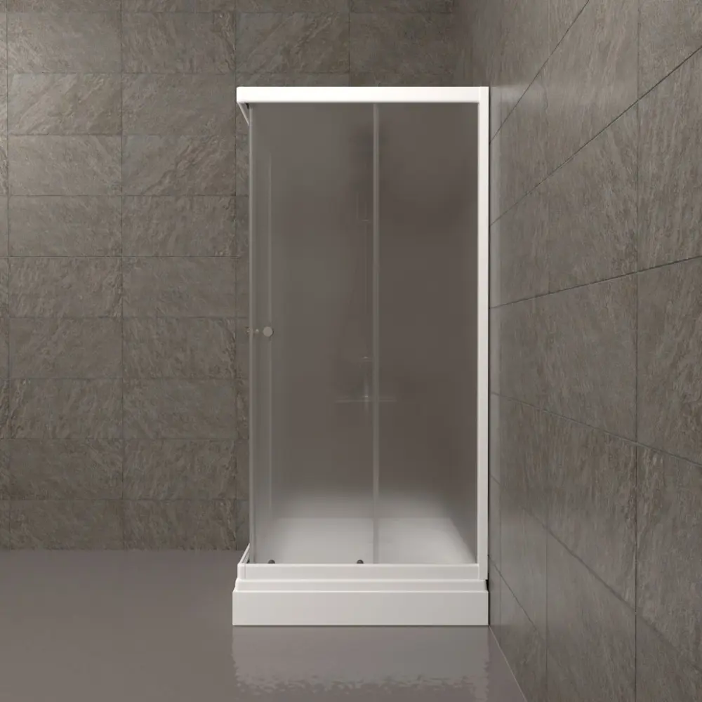 Фото 9 Душевой уголок Belgranio Santa Santa квадрат с поддоном 90x90см профиль белый эффект стекла матовый Фото 9 Душевой уголок Belgranio Santa Santa квадрат с поддоном 90x90см профиль белый эффект стекла матовый