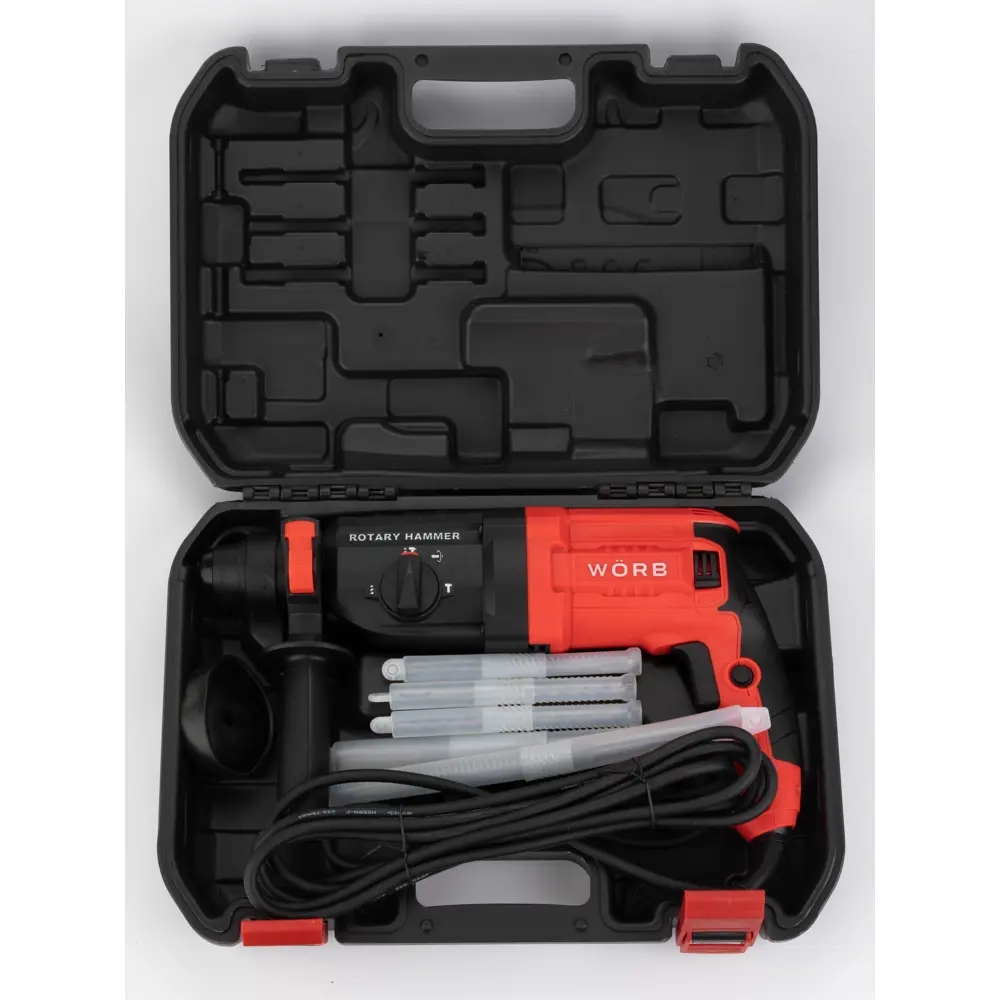 Фото 10 Перфоратор сетевой SDS Plus Wörb BH-800/26L, 800 Вт, 3 Дж Фото 10 Перфоратор сетевой SDS Plus Wörb BH-800/26L, 800 Вт, 3 Дж