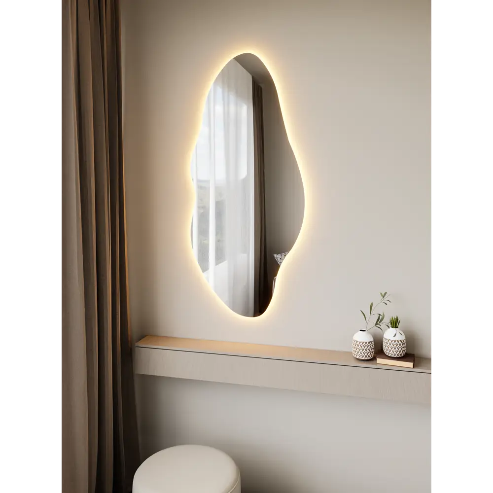 Фото 3 Зеркало с подсветкой подвесное М4 Alumirror 135x60 см свет теплый Фото 3 Зеркало с подсветкой подвесное М4 Alumirror 135x60 см свет теплый